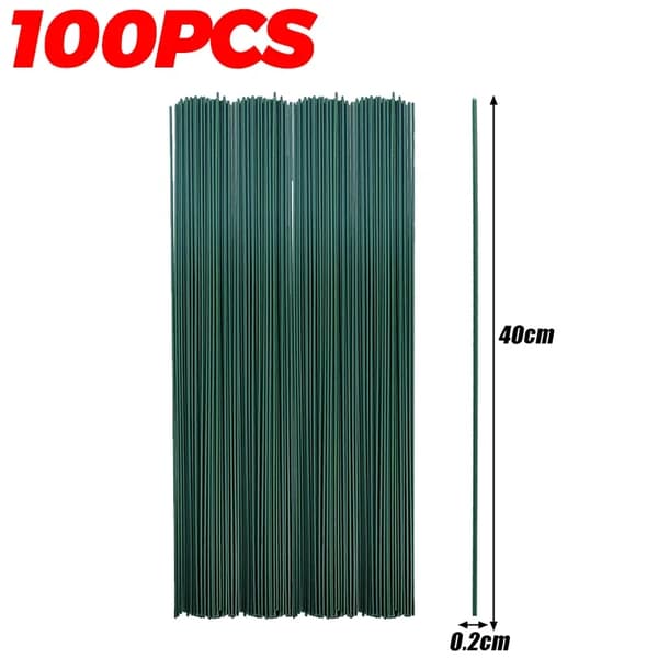 Blomtråd Stjälkar, Flexibelt Järn, DIY Hantverksmaterial,40cm-100st