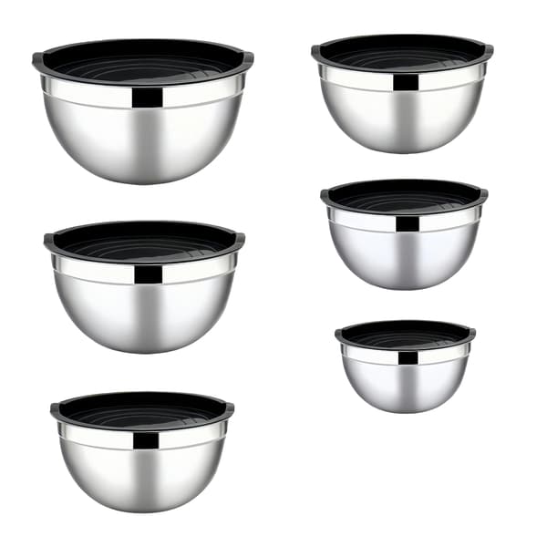 Blandeskåle, Rustfrit Stål, Tåler Opvaskemaskine,6PC