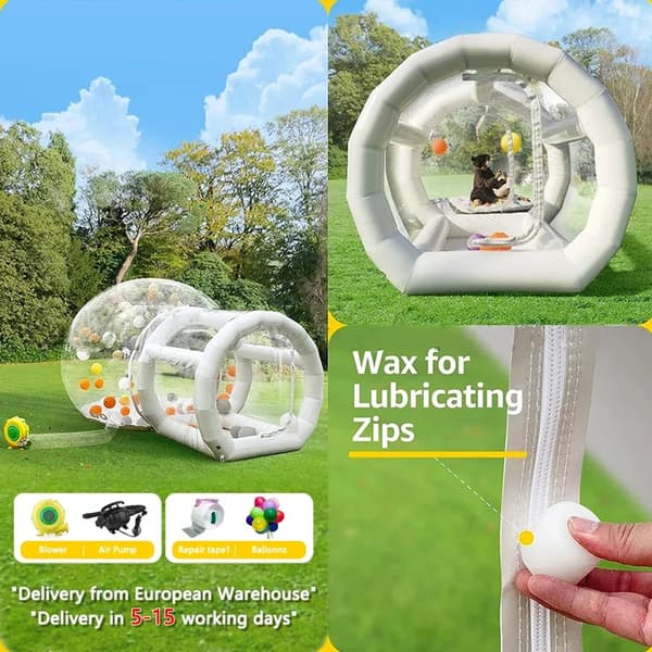 Uppblåsbar Bubbelhus, Utomhusdesign,2.5m med blåsmaskin