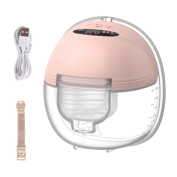 Bröstpump, Bärbar Design, Elektrisk Drift,Rosa-1st