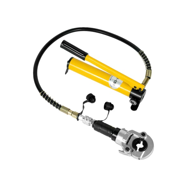 Hydrauliska krimpverktyg, 9 stämpelstorlekar, 6 ton kompression,GUL