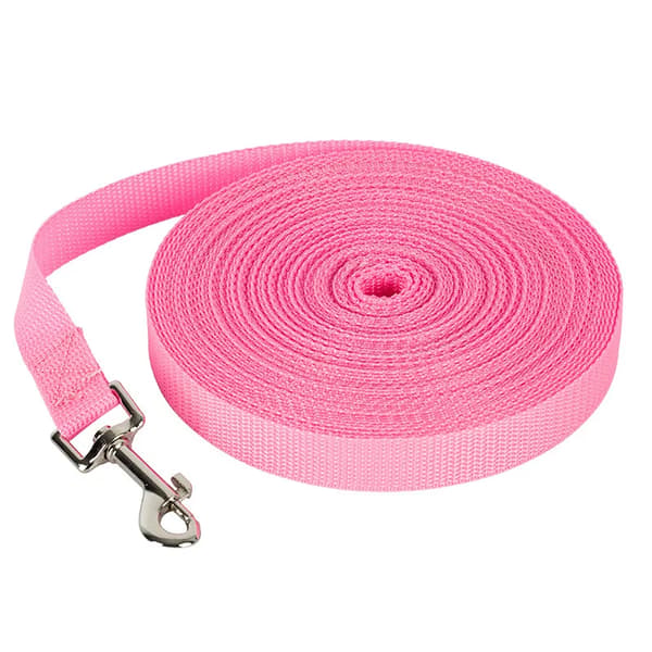Hundetræningssnor, Holdbart Nylon, Ideel til Alle Størrelser,Pink, 20M-c