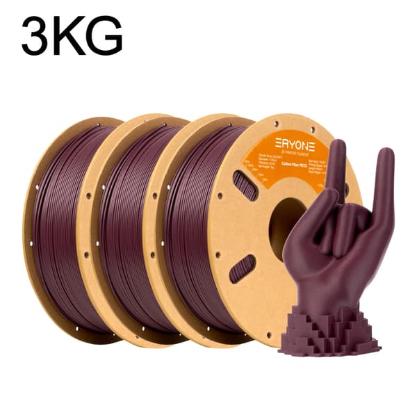 3D-printer filament, kulfiber materiale, 320 meter længde,PETG-CF Magenta