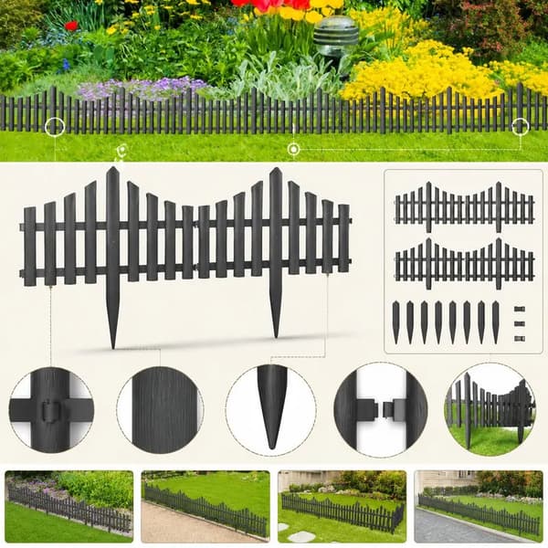 Havekanthegn, Fleksibelt Design, Holdbart Plastik,Anthracit