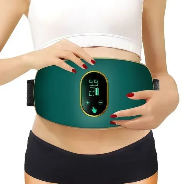 Abdominal Massagebælte, 3 Justerbare Tilstande, Kropsslankende Funktion,GrønB