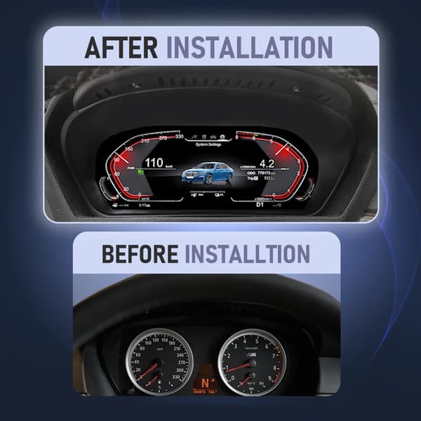 Digitalt instrumentpanel, högkvalitativ LCD, kompatibel med BMW 5-serie E60 E61,E60 E61 cluster