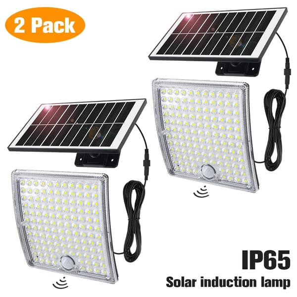 Solenergi LED-lampor, Rörelsesensor, Vattentålig Design,2 PACK-b