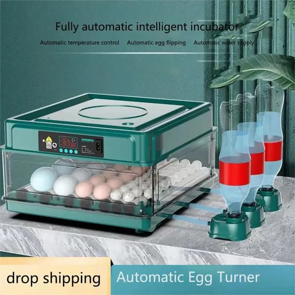 Ägginkubator, Automatisk Äggvändning, Intelligent Temperaturkontroll,36 ägg