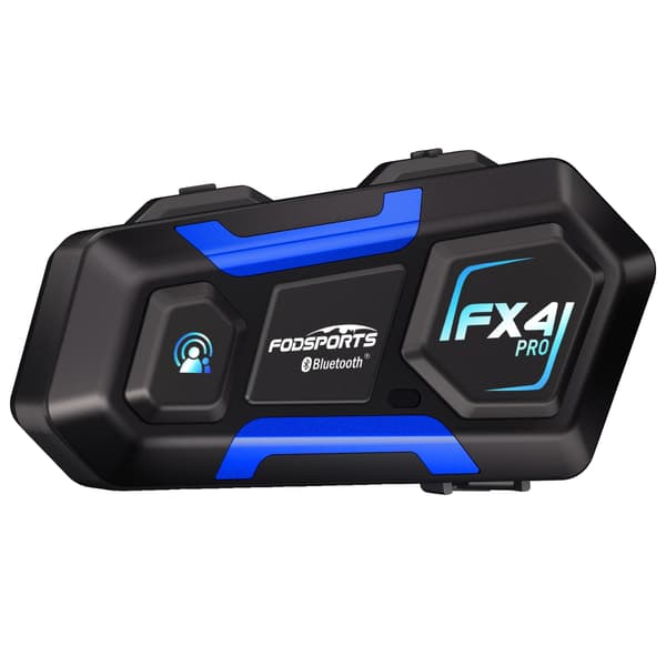 Motorcykel Intercom Headset, 4 Rytter Support, 1200m Rækkevidde, Bluetooth Forbindelse, Vandtæt Design, Støjdæmpningsfunktion