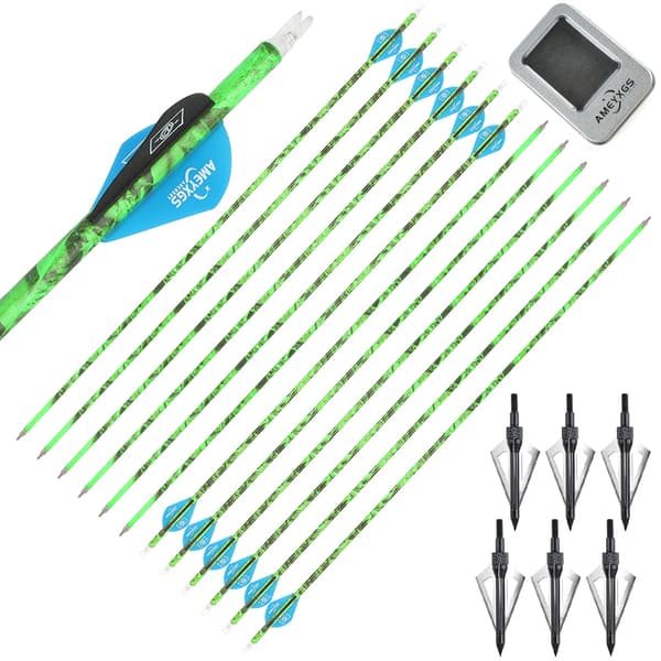 Bågskytte Pilar, Kolfiberkomposit, 12-pack,set1