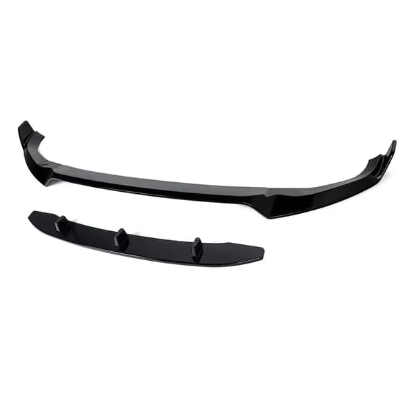 Front Spoiler Lip, Høj Kvalitet ABS Plast, Nem Installation,glans sort