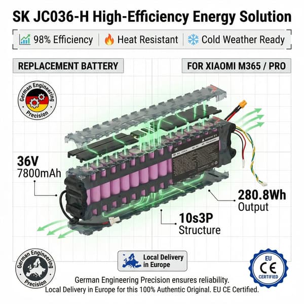 Batteripaket, 36V, 7800mAh kapacitet, 7800mah