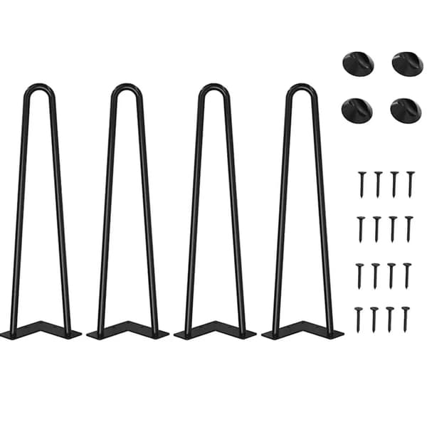 Bordben, Stålmateriale, Holdbart Design,sort