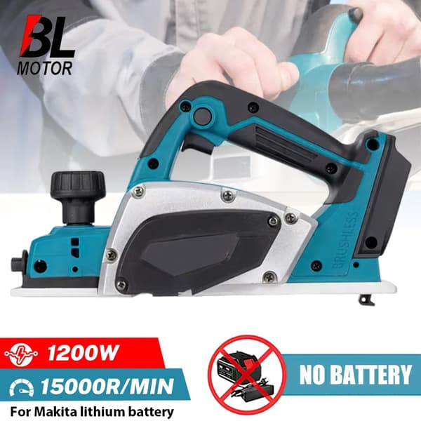 Elektrisk Planhyvel, Justerbart Djup, Hög-Effektiv Motor,Blå