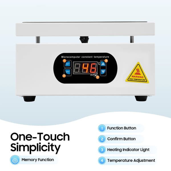 Varmepanel, 700W Effekt, Digital Temperaturkontrol,Grå, 220V