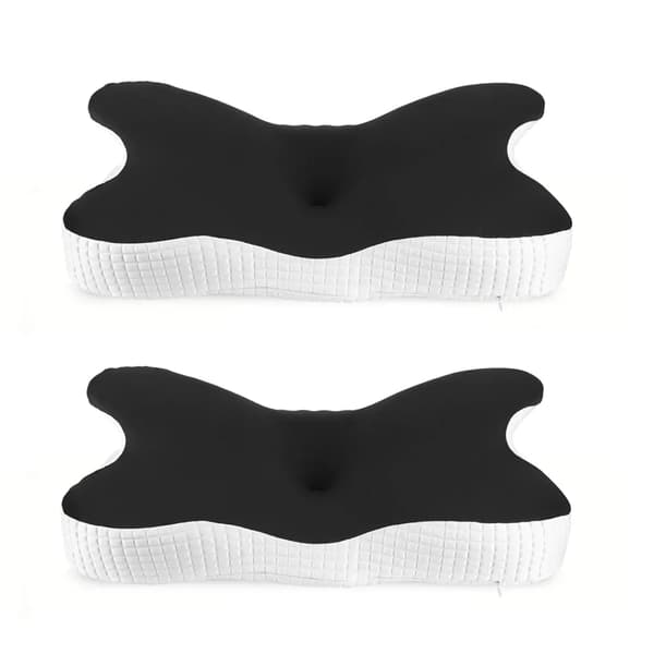 Memory Foam Kudde, Ergonomiskt Stöd, Smärtlindring, Rygg 2St, 60x33x14cm-a