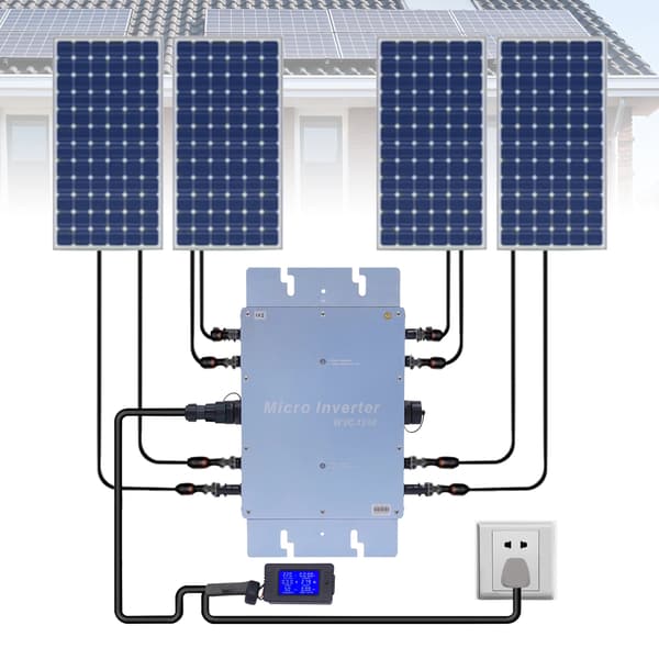 Solarmikroinverter, Hög effektivitet, LCD-skärm,Blå
