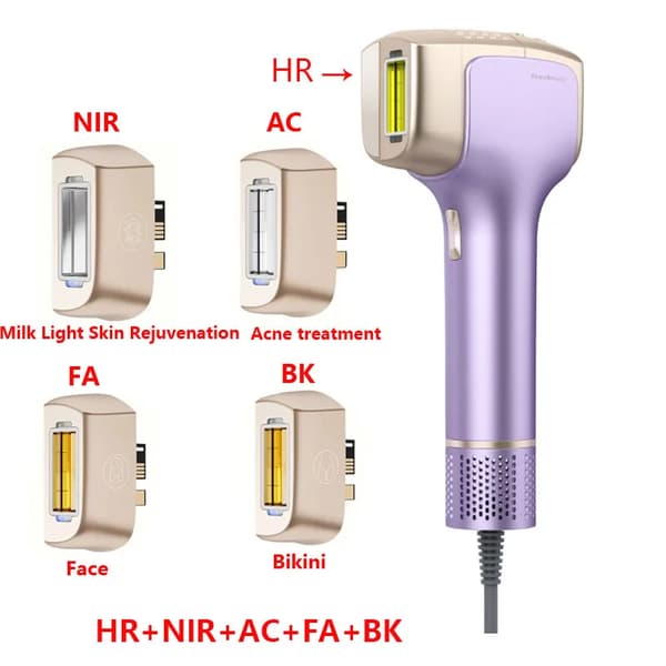 Epilator, smertefri hårfjerning, smart hudsensor,5IN1