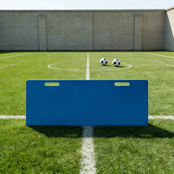 Fodbold Rebounder Board, Sammenklappeligt Design, Dobbeltvinkel Træning,Blå