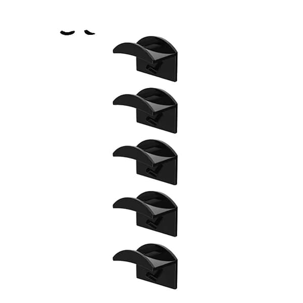 Hattorganisatör, 5 krokar, väggmontering,XL-b, 5st svart