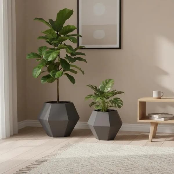 Udendørs Planter, Holdbart Metal, Nem Montering,Mørk Grå