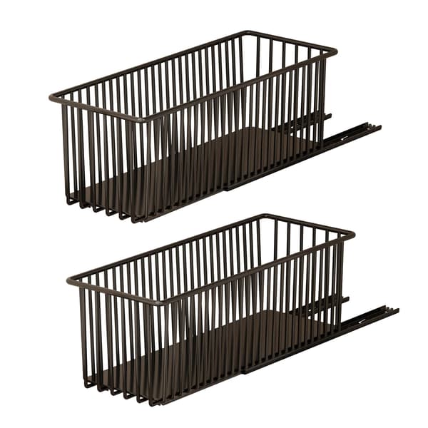 Utræksskabsorganisator, Robust Konstruktion, Stille Glidesystem,Sort 2 Pak