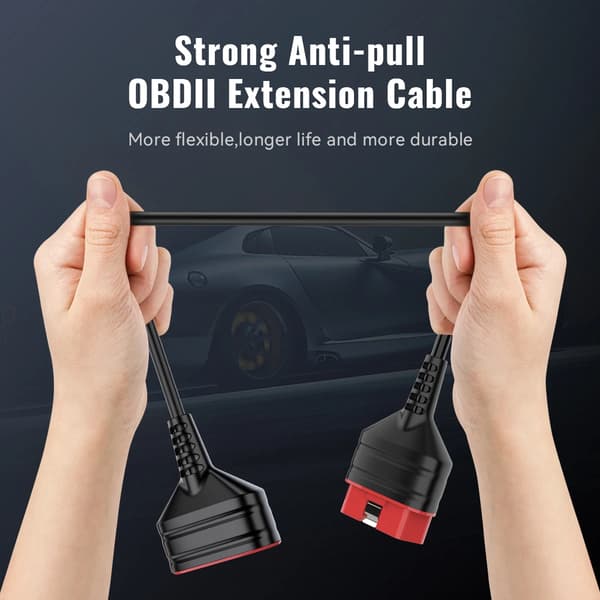 OBD2 Diagnostisk Forlængerkabel, 16 Pin Stik, Holdbart Design,Forlængerkabel
