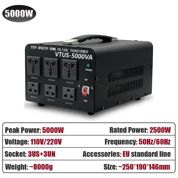 Transformator, Bidirektionell Spänningskonvertering, Kompakt Design,5000W 3UN 3US