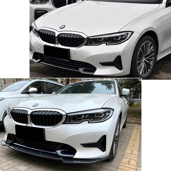 Front Bumper Lip, Holdbart ABS Materiale, Nem Bolt-On Installation,Klaver sort
