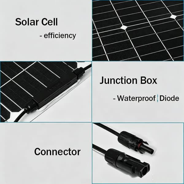 Solpanel, Flexibel Design, Lätt Konstruktion,1PCS 60W