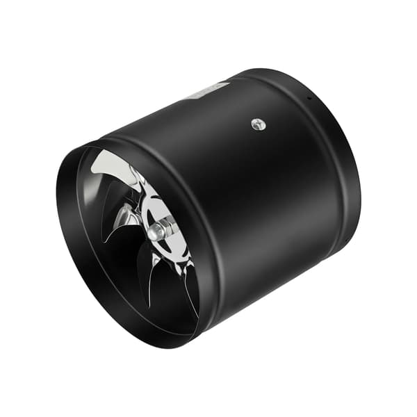 Inline ventilator, ultra stille drift, høj luftstrømskapacitet,Sort