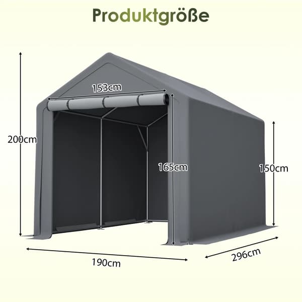 Förråd, Vattentät Design, Lätt Montering,GRÅ