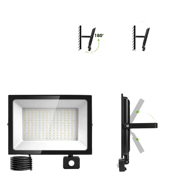 LED Flodljus, Rörelsesensor, Vattentät,200W-a, 6500K-b, 2PCS-a