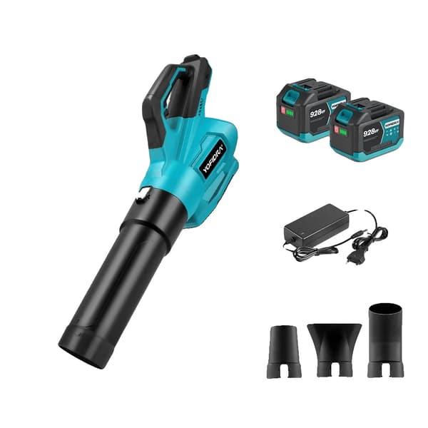 Elektrisk Luftblåsare, 2000W Effekt, Justerbar Hastighet,2xBatteri Set