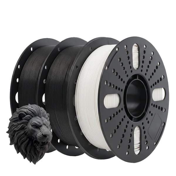3D Printer Filament, PETG, 1,75 mm Diameter,PETG-2BK-1WT
