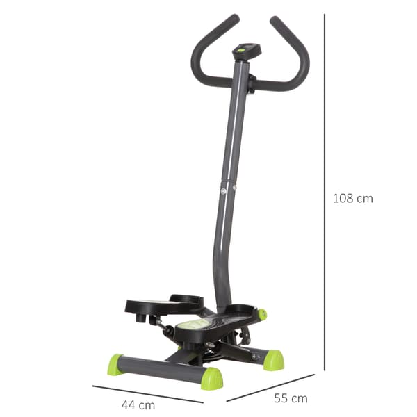 Stepper träningsmaskin, kompakt design, LCD-skärm, MÅNGSIDIG