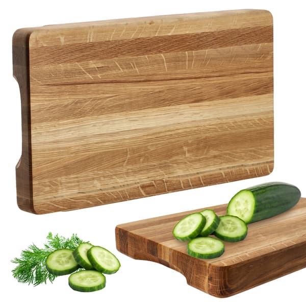 Skärbräda, Hållbart Ekmaterial, Elegant Design,Brun