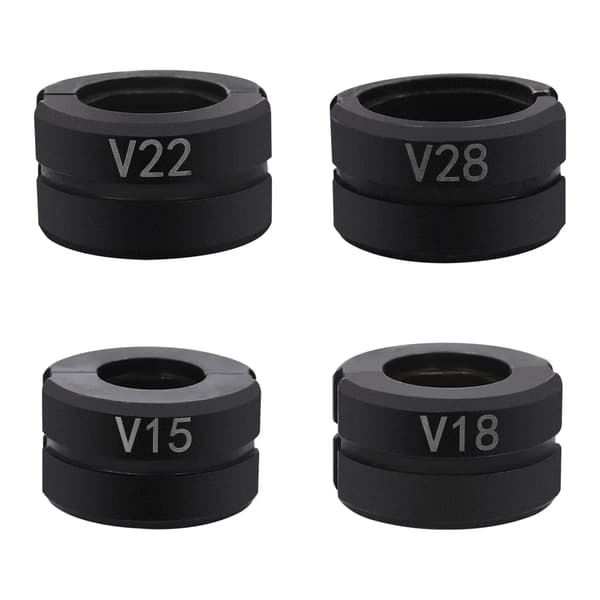 Rørpresserkæber, V-konturdesign, Holdbart karbidmateriale,sort