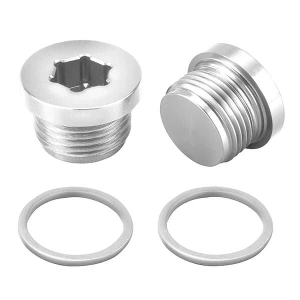 Oljetermostathus Lock, Hållbar Billet Aluminium, CNC Bearbetad Precision,Plug-Silver