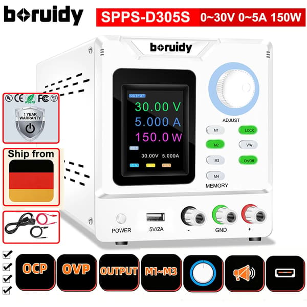 Strømforsyning, Justerbar Spænding, Overstrømsbeskyttelse,SPPS-D305S 30V5A