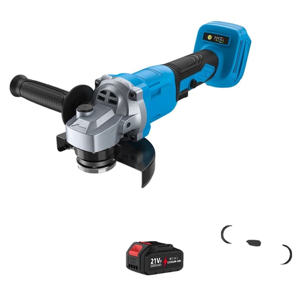 Elektrisk Vinkelslip, Borstlös Motor, Variabel Hastighetskontroll,1 Batterisats