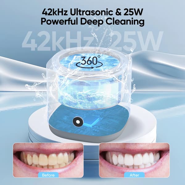 Ultralydsrenser, 180ML kapacitet, 25W effekt,HVID