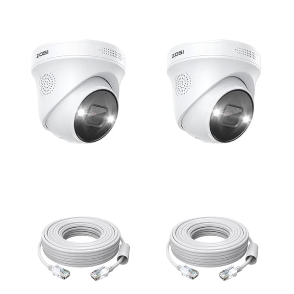 Sikkerhedskamera, 8MP opløsning, nattevisionsfunktion,8MP Dome 2PACK