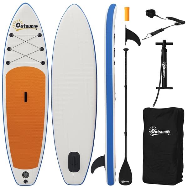 Stand Up Paddling-bräda, Uppblåsbart Design, Komplett Tillbehörsset,VIT