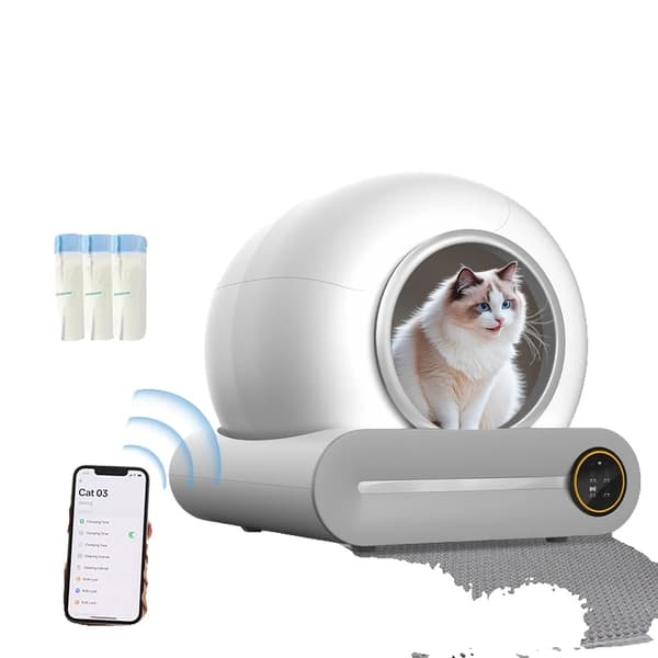 Kattlåda, Automatisk Rengöring, App Kontrollerad,Bästsäljare Version B