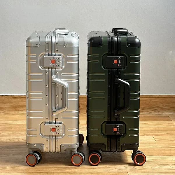 Kuffert, Aluminium-Magnesium Legering, Rullende Bagage,HB60-sort, 24 tommer