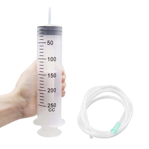 Sprøjte, Multi-Volume Område, Holdbar Plastkonstruktion,250ml Slangesprøjte