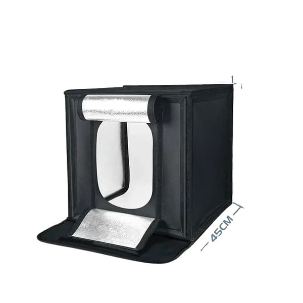Fotografi Lightbox, Høj Output LED, Flere Baggrunde,45CMx43CMx43CM