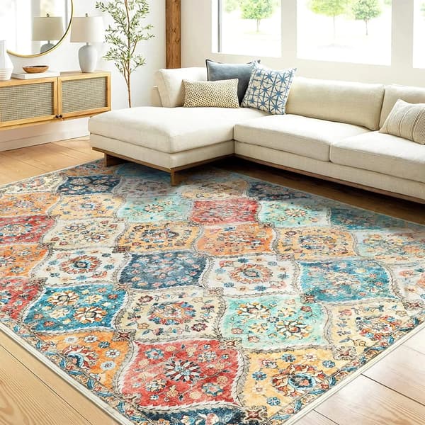 Område tæppe, vaskbart, slidt design,Appelsin 160X230Cm