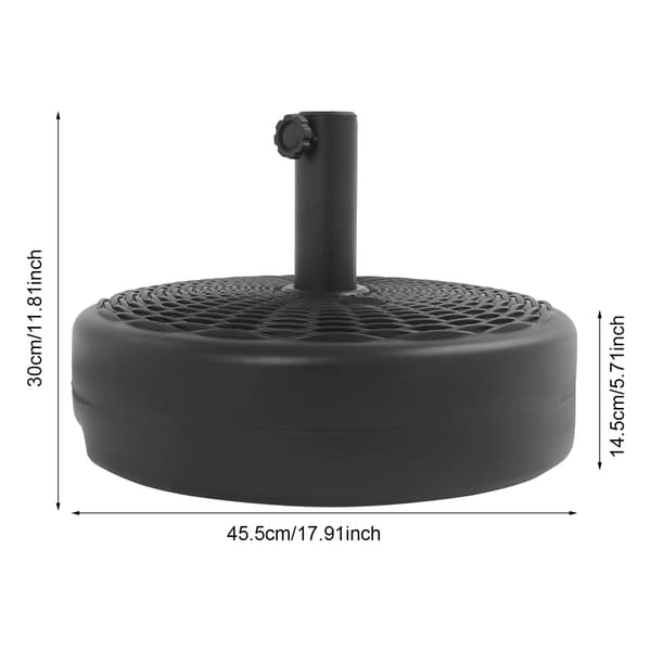 Parasolfod, Holdbar HDPE, Stabil Design,sort
